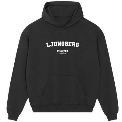 Ljungberg hoodie – navy men's hoodie with white Ljungberg letters and Players Couture logo on the chest