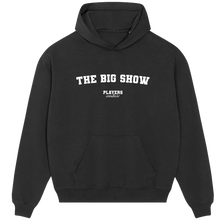 The Big Show hoodie – navy men's hoodie with white The Big Show letters and Players Couture logo on the chest