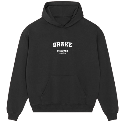 Drake hoodie – navy men's hoodie with white Drake letters and Players Couture logo on the chest