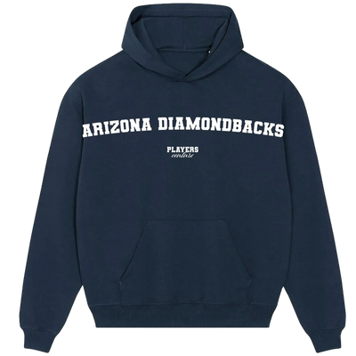 Arizona Diamondbacks hoodie – navy men's hoodie with white Arizona Diamondbacks letters and Players Couture logo on the chest