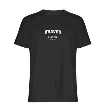 Braves t-shirt – black men's t-shirt with white Braves letters and Players Couture logo on the chest