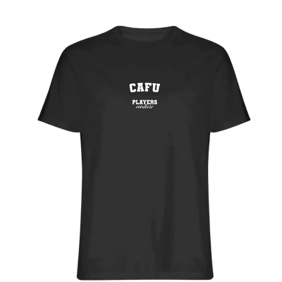 Cafu t-shirt – black men's t-shirt with white Cafu letters and Players Couture logo on the chest