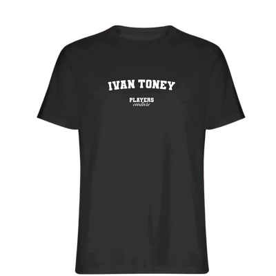 Ivan Toney t-shirt – black men's t-shirt with white Ivan Toney letters and Players Couture logo on the chest