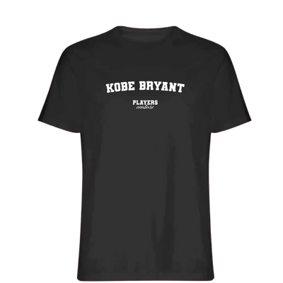 Kobe Bryant t-shirt – black men's t-shirt with white Kobe Bryant letters and Players Couture logo on the chest