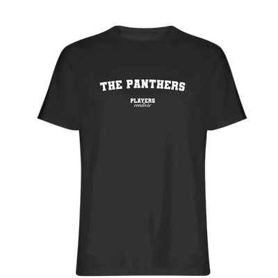 The Panthers t-shirt – black men's t-shirt with white The Panthers letters and Players Couture logo on the chest