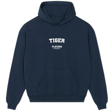 Navy blue Players Couture men's hoodie with TIGER logo and front kangaroo pocket
