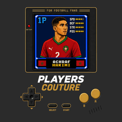 Achraf Hakimi 1P 8-Bit t-shirt retro gaming design by Players Couture