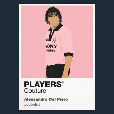 Alessandro Del Piero Pink Juventus Icon Frame artwork in navy