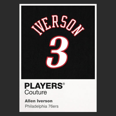 Allen Iverson 3 Black Jersey Frame - Icon Design