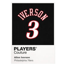 Allen Iverson 3 Black Jersey Frame Players Couture Mens T-Shirt