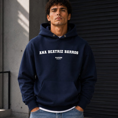 ana-beatriz-barros name-print hoodie - navy