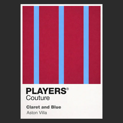 Aston Villa Claret & Blue Football Shirt Colours Frame - Icon Design