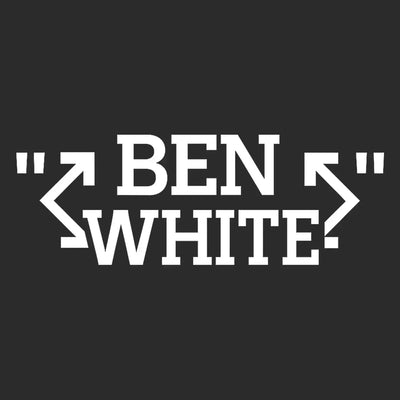Ben White Logo Kids Hoodie – white close-up detail shot of the Ben White Players Couture logo design