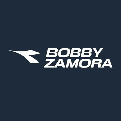 Bobby Zamora Logo Men's T-Shirt – navy close-up detail shot of the Bobby Zamora Players Couture logo design