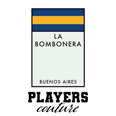Boca Juniors t-shirt – white men's t-shirt with black Boca Juniors letters and Players Couture logo on the chest