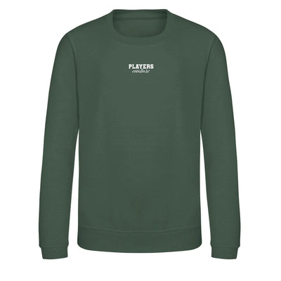 Essentials Collection hoodie – green kids' hoodie with white Essentials Collection letters and Players Couture logo on the
