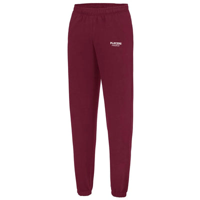 Essentials Collection hoodie – burgundy men's hoodie with white Essentials Collection letters and Players Couture logo on