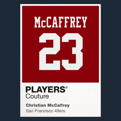 Christian McCaffrey 23 49ers Jersey Frame - Icon Design