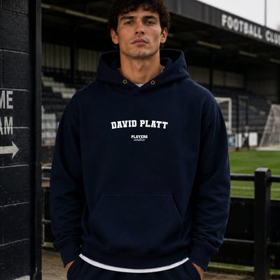 david-platt name-print hoodie - navy