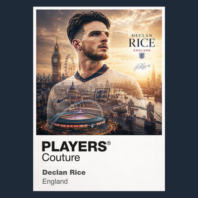 Declan Rice England Atlas Frame artwork by Players Couture
