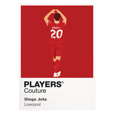 Diogo Jota Liverpool Icon Frame — White