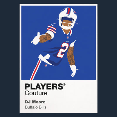 DJ Moore Buffalo Bills navy Icon Frame artwork detail