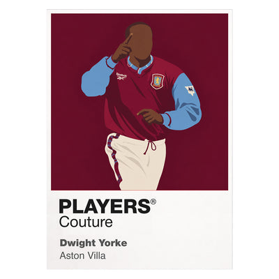 Dwight Yorke Aston Villa Icon Frame — White