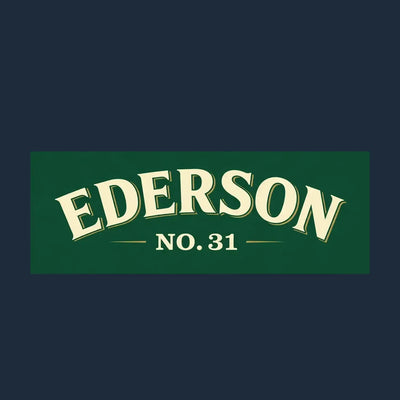 Ederson Logo Men's Hoodie – navy close-up detail shot of the Ederson Players Couture logo design