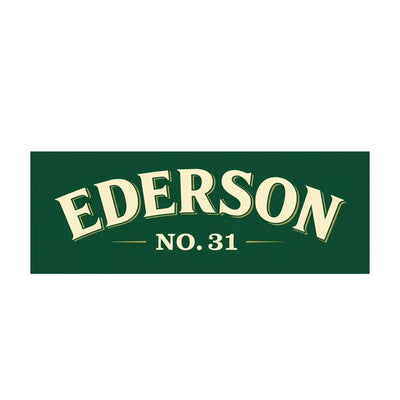 Ederson Logo Men's Hoodie – white close-up detail shot of the Ederson Players Couture logo design
