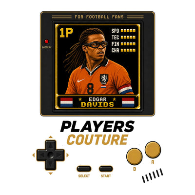 Edgar Davids 1P 8-Bit t-shirt retro gaming design by Players Couture