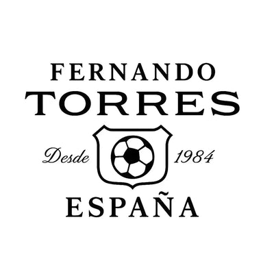 Fernando Torres Logo Kids Hoodie – white close-up detail shot of the Fernando Torres Players Couture logo design