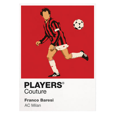Franco Baresi AC Milan Icon Frame — White