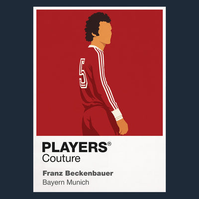 Franz Beckenbauer Bayern Munich Icon Frame Men's Hoodie — Navy Artwork
