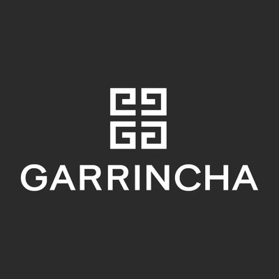 Garrincha Logo Men's Hoodie – black close-up detail shot of the Garrincha Players Couture logo design