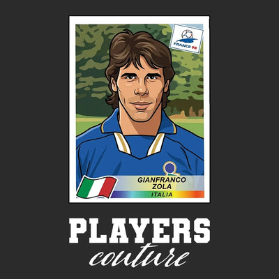 Gianfranco Zola World Cup Sticker Men's Hoodie – gianfranco zola black Players Couture design
