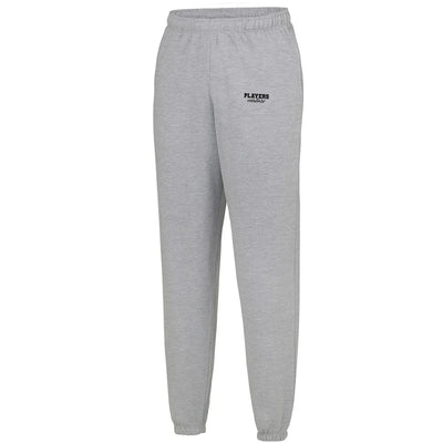 Essentials Collection hoodie – grey men's hoodie with black Essentials Collection letters and Players Couture logo on the