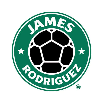 James Rodriguez Logo Men's Hoodie – white close-up detail shot of the James Rodriguez Players Couture logo design
