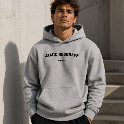 jamie-redknapp name-print hoodie - grey