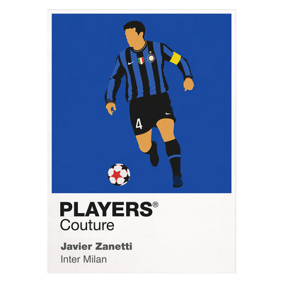 Javier Zanetti Inter Milan Icon Frame — White