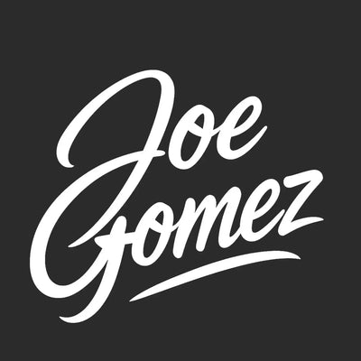 Joe Gomez Logo Men's T-Shirt – black close-up detail shot of the Joe Gomez Players Couture logo design
