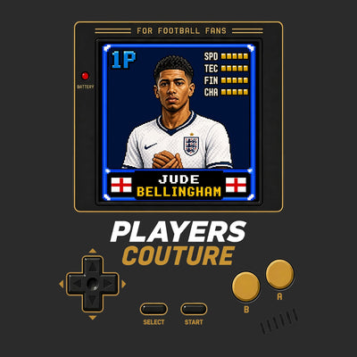 Jude Bellingham 1P 8-Bit hoodie retro gaming design by Players Couture
