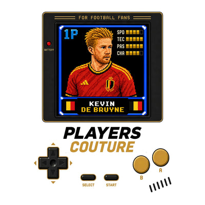 Kevin De Bruyne 1P 8-Bit t-shirt retro gaming design by Players Couture