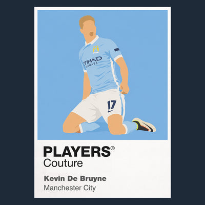 Kevin De Bruyne Manchester City Icon Frame Men's Hoodie — Navy Artwork