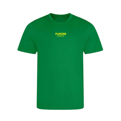 Custom Create Your t-shirt – green kids' t-shirt with white Custom Create Your letters and Players Couture logo on the chest