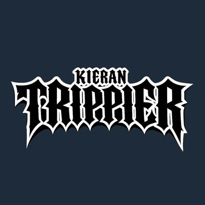 Kieran Trippier Logo Men's T-Shirt – navy close-up detail shot of the Kieran Trippier Players Couture logo design