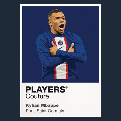 Kylian Mbappe PSG Icon Frame Men's Hoodie — Navy Artwork