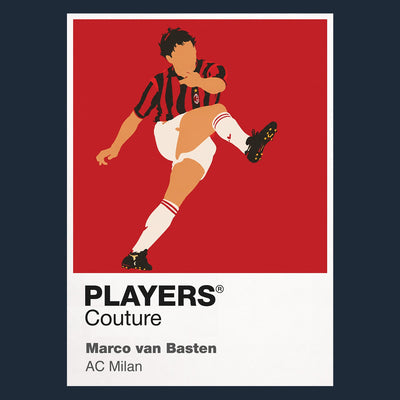 Marco van Basten AC Milan Icon Frame Men's Hoodie — Navy Artwork