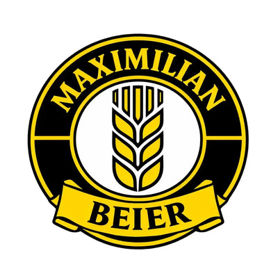 Maximilian Beier Logo Men's Hoodie – white close-up detail shot of the Maximilian Beier Players Couture logo design