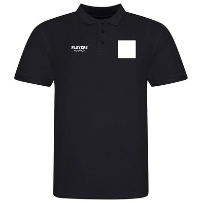 Custom Upload Your Logo Essentials Men's Cotton Pique Polo Shirt – close-up detail shot of the Custom Upload Your Players