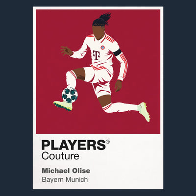 Michael Olise Bayern Munich Icon Frame artwork in navy